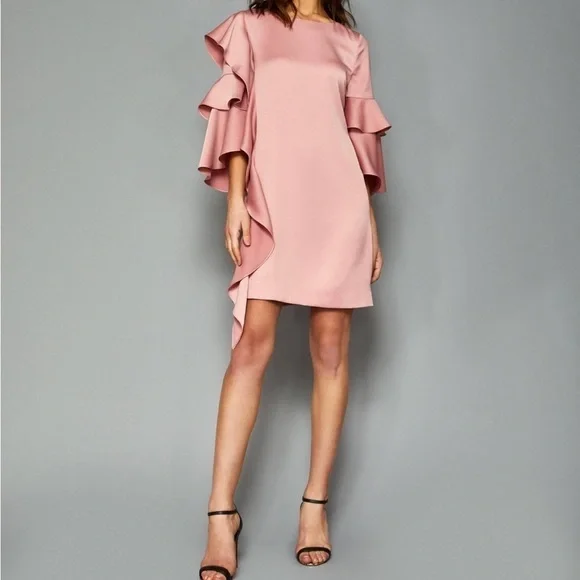Ted Baker Pink Eicio Ruffle Ruffle Tunic Dress - Picture 6 of 15
